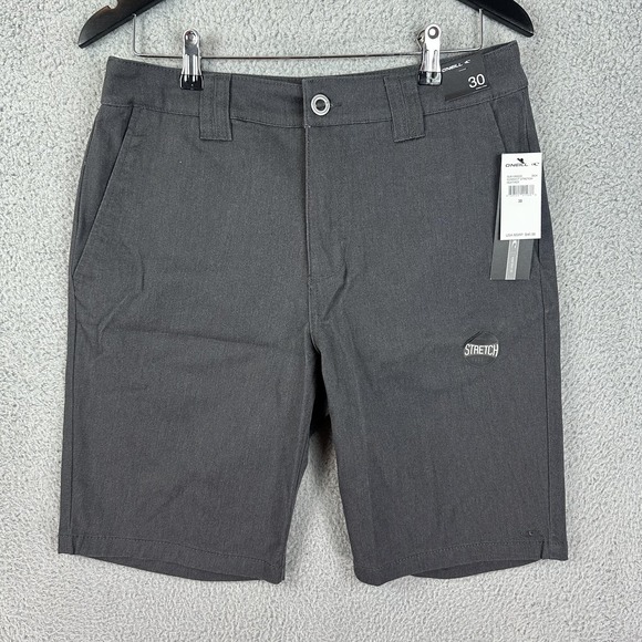 O'Neill Shorts Mens 30 Gray Heather Connect Stretch Walk Chino Casual SU8108002X - Picture 1 of 10